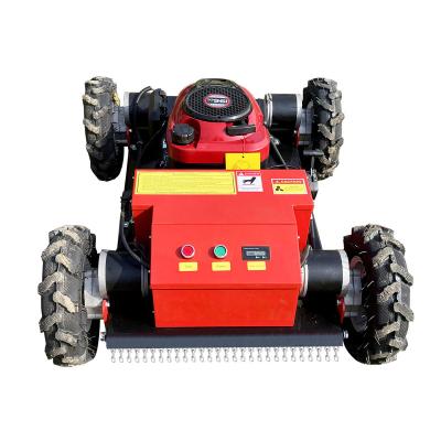 China Garment Shops Land Good Quality Overgrown Grass Cutter Grass Crawler Remote Control Lawn Mower for sale