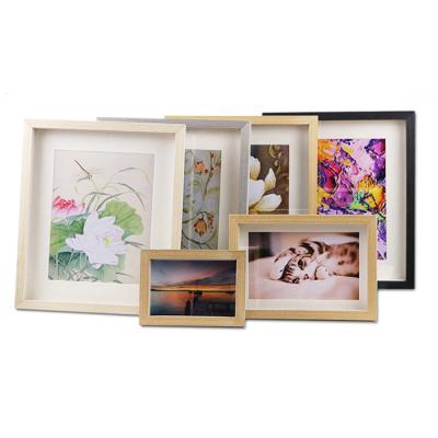 China Wholesale 5x7 8x10 Inch Simple Smooth Wooden Table Picture Frame 5x7 8x10 Oak Finish Oak Finish Home Style Office Display for sale