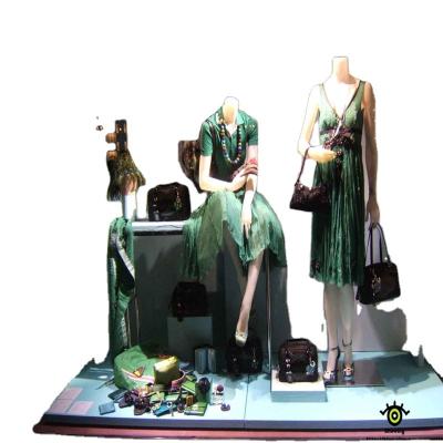 China Minimalist New Design Eco-friendly Nordic Jewelry Store Window For Showcase for sale