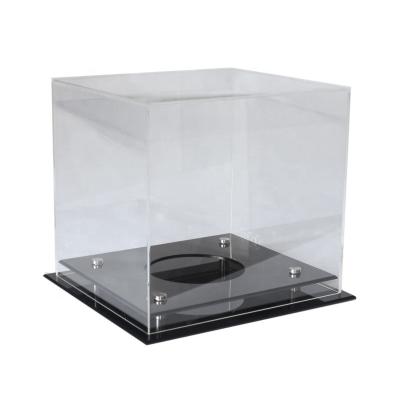 China Wholesale Custom Custom Made Acrylic Acrylic Plexiglass Basketball Football Display Box Acrylic Ball Cover Box for sale