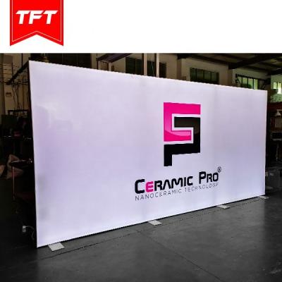 China Stylish Appearance China Best Selling Custom Printed Aluminum Frame Floor Standing 20Ft Double Sided Backlit Display for sale