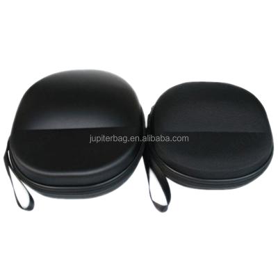 China Waterproof EVA+PU Black PU Leather Cover Eva Earphone Headphone Case for sale