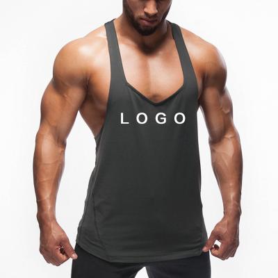 China OEM Men Gym Stringer Tank Top QUICK DRY For Fitness Bodybuilding Stringer Tank Top for sale