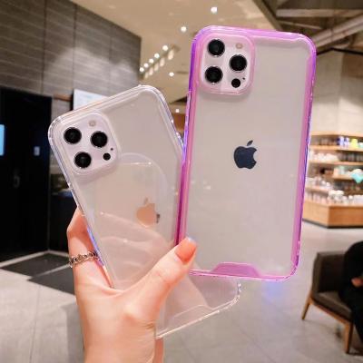 China Shockproof Clear Acrylic Clear Cell Phone Case High Protective Cellphone For Samsung Galaxy A82 5G Camera Protective Candy Color Back Cover for sale