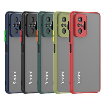 China Strong Shockproof Protect Shockproof PC+TPU Cover Skin Feel Mobile Phone Case For Redmi Note 10 5G for sale