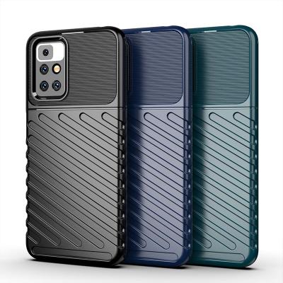 China Hot Selling Fashion Premium TPU Shockproof Soft Stripe Mobile Phone Case Anti-Slip Shockproof Hard Back Cover For Xiaomi Redmi 10 for sale