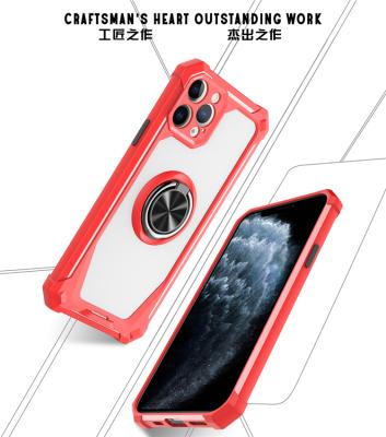 China Anti-fall Metal Ring Magnetic Bumper Rugged Mobile Phone Shockproof Case For Motorola MOTO G40 FUSION Phone Cover for sale