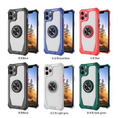 China Hot Sale Metal Ring Mobile Phone Bags For Motorola MOTO G50 5G Strong Back Shockproof Back Cover Anti-fall Hard for sale