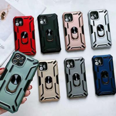 China Factory Wholesale Shockproof Magnetic Ring Holder Phone Case For Realme 8 Back Cover for sale