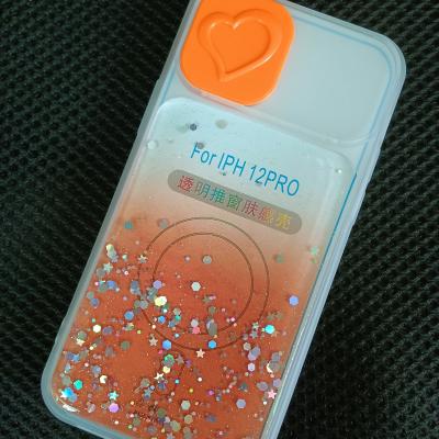 China Transparent Anti-fall Heart Slip Window Loving Back Cover For vivo Y21 TPU Silicone Phone Case for sale