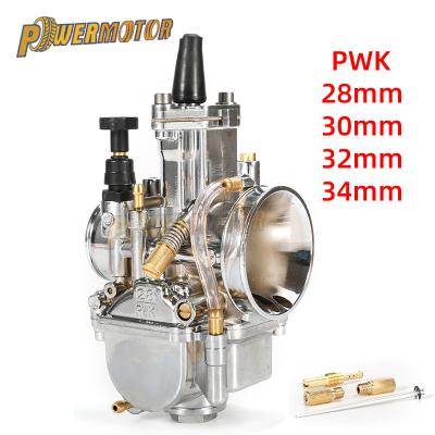 China Universal PWK Aluminum Alloy 28 30 32 Jet Dirt Bike Carburetor For Yamaha Mikuni Koso UTV ATV 34mm Carburetor Motorcycle Carburador Power for sale