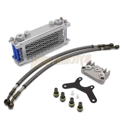 China Motorcycle Aluminum Oil Cooler Cooling For Loncin Zs Lifan Shineray Yinxiang Kayo Bosuer Xmoto 125Cc 140Cc Dirt Bike Engine Radiator for sale