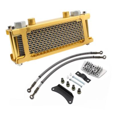 China Aluminum Motorcycle Oil Cooler Radiator Water Cooling Set For Atv Dirt Bike Dax Atv Radiator 50Cc 70Cc 90Cc 110Cc 125Cc 140Cc for sale