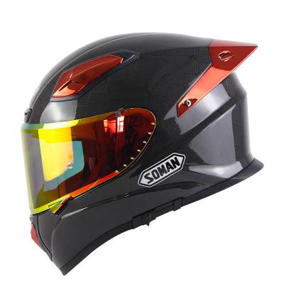 China Carbon fiber PowerMotor X8 carbon fiber motorcycle helmet men's and women's helmet full fully covered motorcycle helmet custom full-face for sale