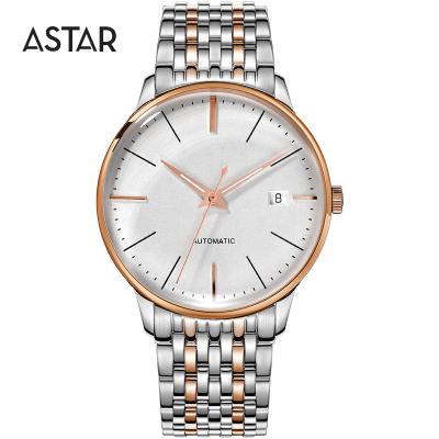 China OEM 5atm 316L stainless steel luxury solid minimalist mechanical transparent automatic watch man custom moq low date automatic for sale for sale