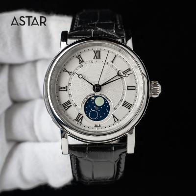 China Custom Classic Multi Luminous Moonphase Seagull Logo MOQ Date 1pcs Mechanical Automatic Movement Watch Automatic Function Watch For Order for sale