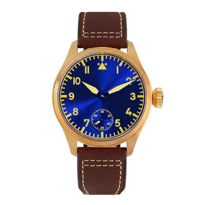 China Auto date setting your own watch brand c3 seagull 10atm small st3621 luminous dial pilot hand wind up movement bronze mechanical watch man for sale