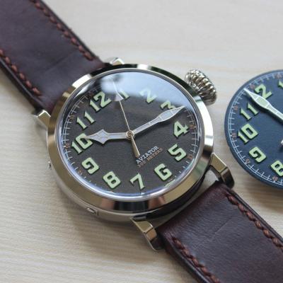 China High Quality Custom Made Seagull Automatic Mechanical 316l Stainless Steel Case 316l Stainless Steel Case Logo Date Pilot Man Military Watch For Sale for sale