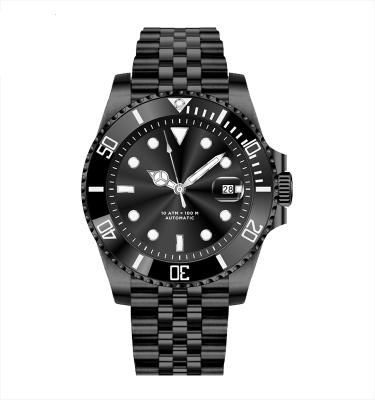 China OEM luxury custom 30atm nh35 automatic luxury 316L stainless steel 316L stainless steel diver watch black date logo diver watch man for sale for sale