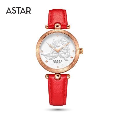 China Dropshipping casual retro auto date all stainless steel small mini movt 3d Japanese angel dial quartz lady watch for woman for sale