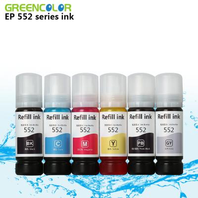 China Chinese ink supplier 552 Ecotank dye ink printing ink for epson EcoTank photo ET-8500/8550 T552 ecotank dye ink for sale