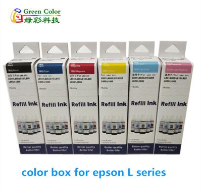 China Environmental Protection 6 Color*70ml Refill Dye Ink For Epson L800 L801 L805 L810 L850 L1800 Printer for sale