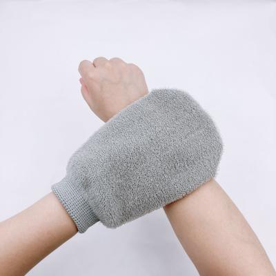 China EXFOLIATING 11*22cm Body Scrub Glove Remove Dead Skin Exfoliating PE Bath Glove for sale