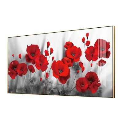 China Contemporary Red Poppies Flowers Canvas Painting On The Wall Decorative Floral Art Posters And Prints Watercolor Pictures For Living Room Wall Painting for sale