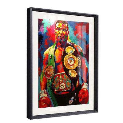 China Contemporary Canvas Paintings Of Mike Boxer Portrait Graffiti Art Iron On Wall Art Posters And Print Tyson Street Art Picture Home Decor for sale