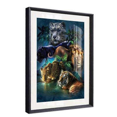 China Contemporary Jungle Beasts Canvas Prints Lion Tiger Leopard Animals Wall Art Decorative Mural Picture For Poster Painting African for sale