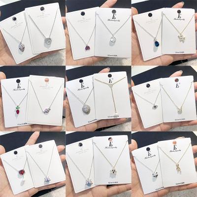 China Cheap Gold Necklace Discount Crystal Necklace Ethnic Stock Pendant No Rust No Tarnish Mixed Cheap Jewelry for sale