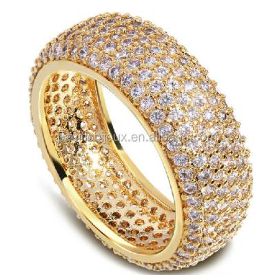 China Neo-Gothic Gold Piston Ring 14 Carat Gold Diamond Ring 14k Gold Zirconia Band Ring Jewelry for sale