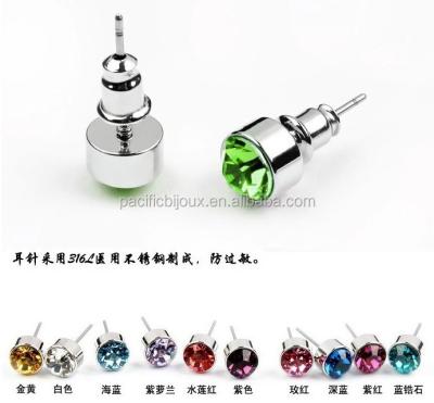 China Cute discount gold earring cheap men-women stud in sale free sample stick earring simple design jewelry for sale