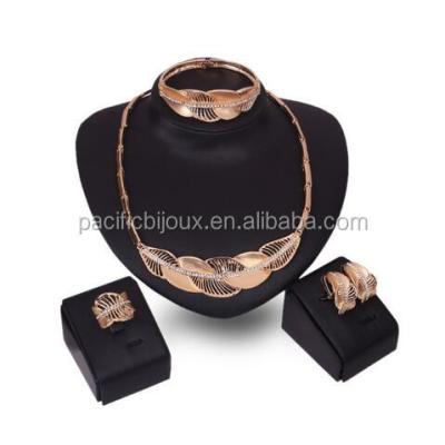 China Unique Hyperbole Friendship Gift 24k Gold Color Jewelry Sets Hot Red Gold African Fashionable Jewelry for sale