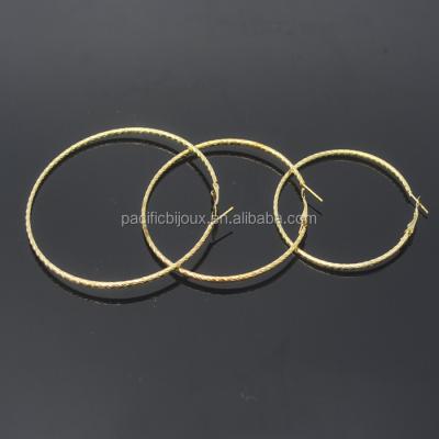 China Cheap Ethnic African Jewelry Large Gold Plain Circle Earring Gold Circle Earring Jewelry for sale