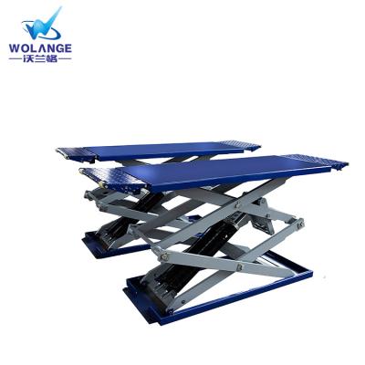 China Car Tire Repairing Hot Sale Car Scissor Lift 3500kgs Ultrathin Car Scissor Lift for sale