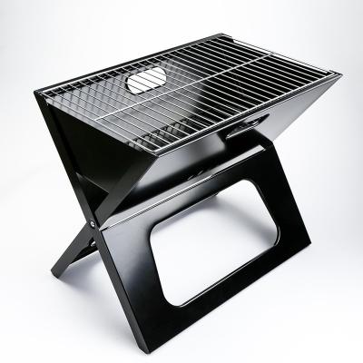 China Wholesale X Style Portable Collapsible Foldable BBQ Camping Charcoal Outdoor Easily Assembled Grill for sale