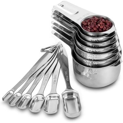 China High Quality Sustainable Kitchen Accessories Stainless Steel Measuring Cups And Spoons Set for sale