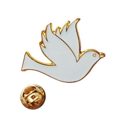 China Wholesale Cheap Soft Europe Dove and Animal Pattern Enamel Metal Lapel Pins Badges for sale