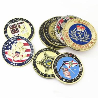 China Custom Metal America Coin Soft Enamel Challenge Coin Maker for sale