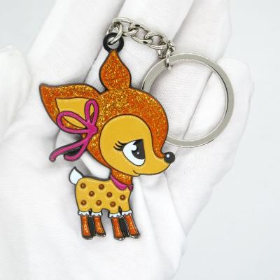 China Wholesale Bulk Custom Cute Design Metal Crafts Soft Metal Hard Enamel Key Chains Frosted Key Chain llaveros personalizado for sale