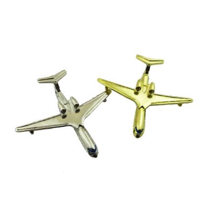 China Custom 3D Europe Aircraft Pin Badge Alloy Airplane Fighter Wing Brooch Tie Pin Wholesale Soft Hard Enamel Pins for sale