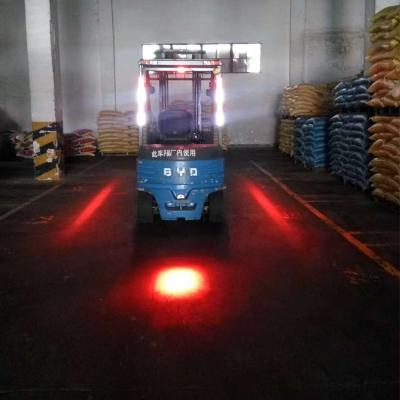 China Blue Dot Forklift Safety Spot Light Forklift Spotlight Warning Light DC12-80V Waterproof Pedestrian Safety Reminder for sale