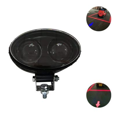 China DC12-80V Safety Forklift Floodlight Warning Light Beam Wholesale Waterproof Red Blue Dot for sale