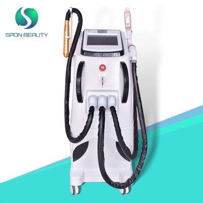 China Multifunctional pigment removal beauty machine 4 in 1 elight ipl choose shr rf nd yag laser tattoo removal and hair removal machine for sale