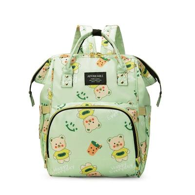 China With USB Cookie Bear Diaper Bag Backpack For Babies Fortus Mother Waterproof Diaper Bag Large For Female Parent Backpack for sale