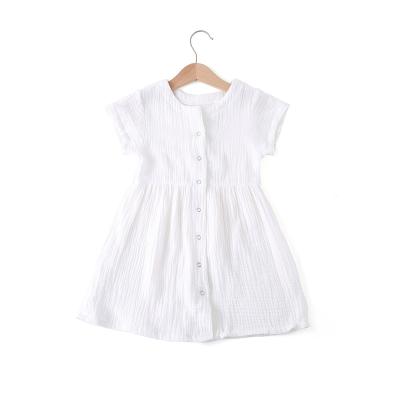 China New Beautiful Modern Breathable High Quality Short Sleeve Baby Casual Wear Chiffon Fabric Baby Clothing for sale