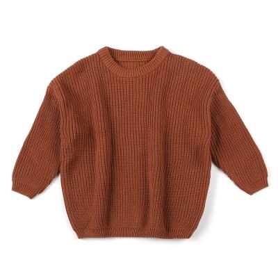 China Breathable MOQ knitted child does not fall off and winter pullover thick wool sweater cute girls little ones outwear for sale