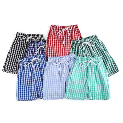 China Breathable Vacation Toddler Boys Swimming Clothing Multiple Color Kids Soft Shorts Baby Cotton Seersucker Shorts for sale