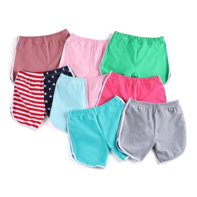 China 95% Cotton Summer Anti-Static Solid Color Casual Customized Elastic Waist Baby And Boys Shorts for sale